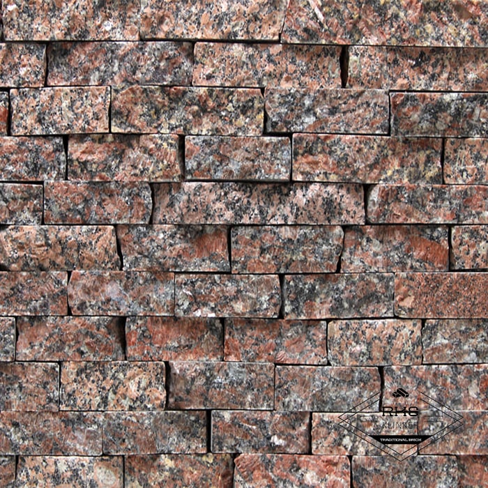Фасадный камень Горбушка (лапша) — Гранит Красный Микс в Симферополе